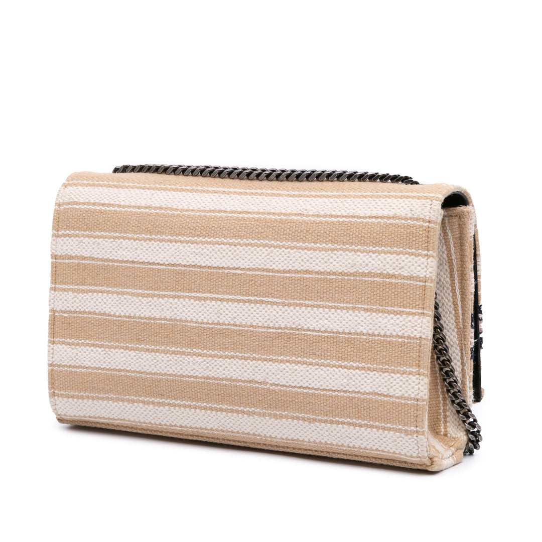 Medium Berber Canvas Classic Monogram Kate Crossbody Brown - Gaby Paris