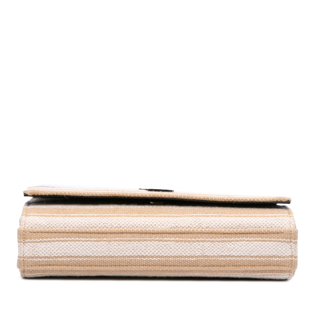 Medium Berber Canvas Classic Monogram Kate Crossbody Brown - Gaby Paris