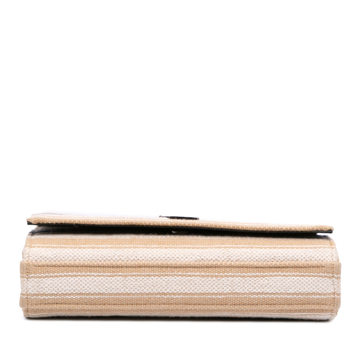 Medium Berber Canvas Classic Monogram Kate Crossbody Brown - Gaby Paris