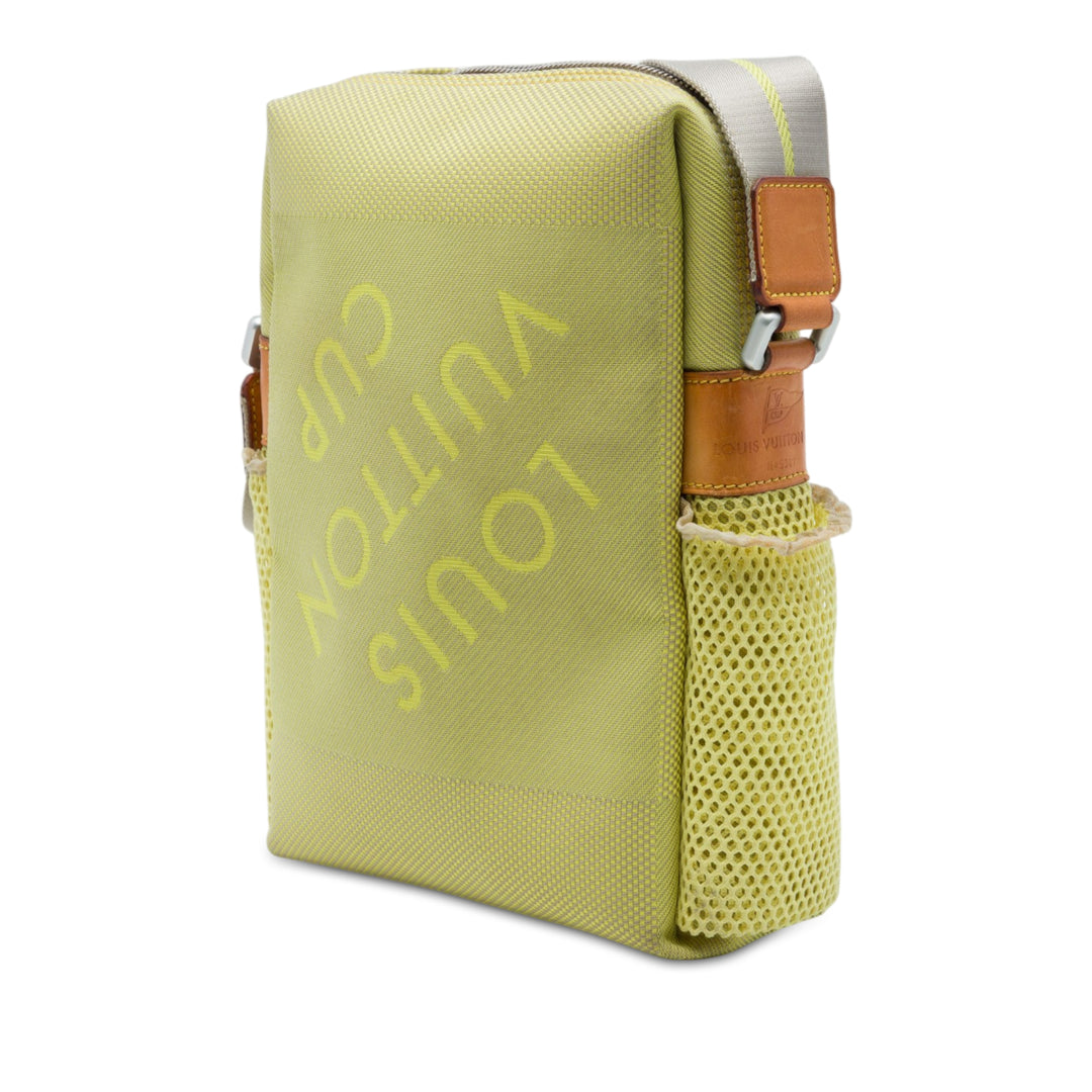 Louis Vuitton Édition limitée Damier Geant LV Cup Weatherly Sac Vert – vue 2 – GABY PARIS