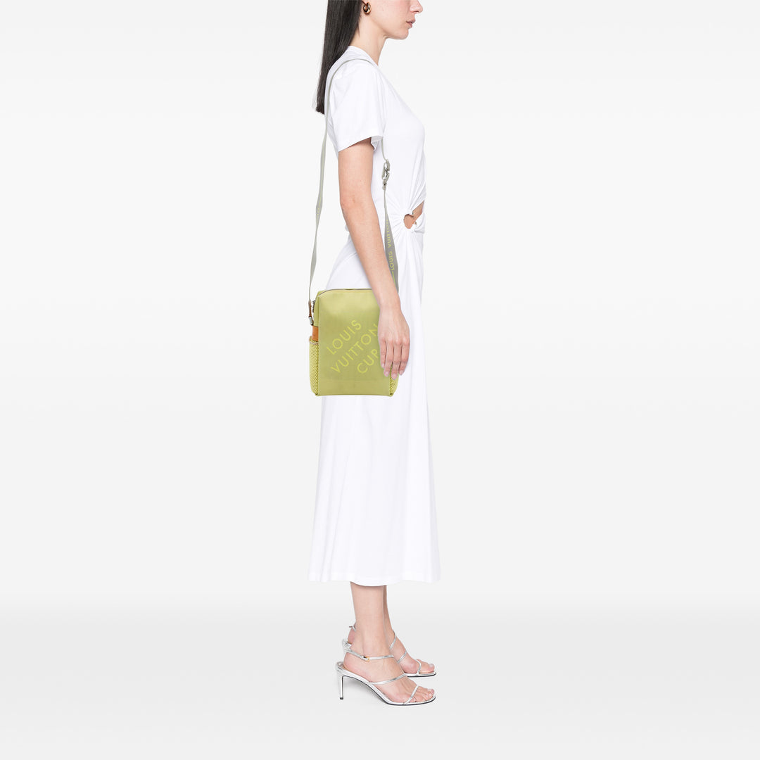 Louis Vuitton Édition limitée Damier Geant LV Cup Weatherly Sac Vert – vue 6 – GABY PARIS