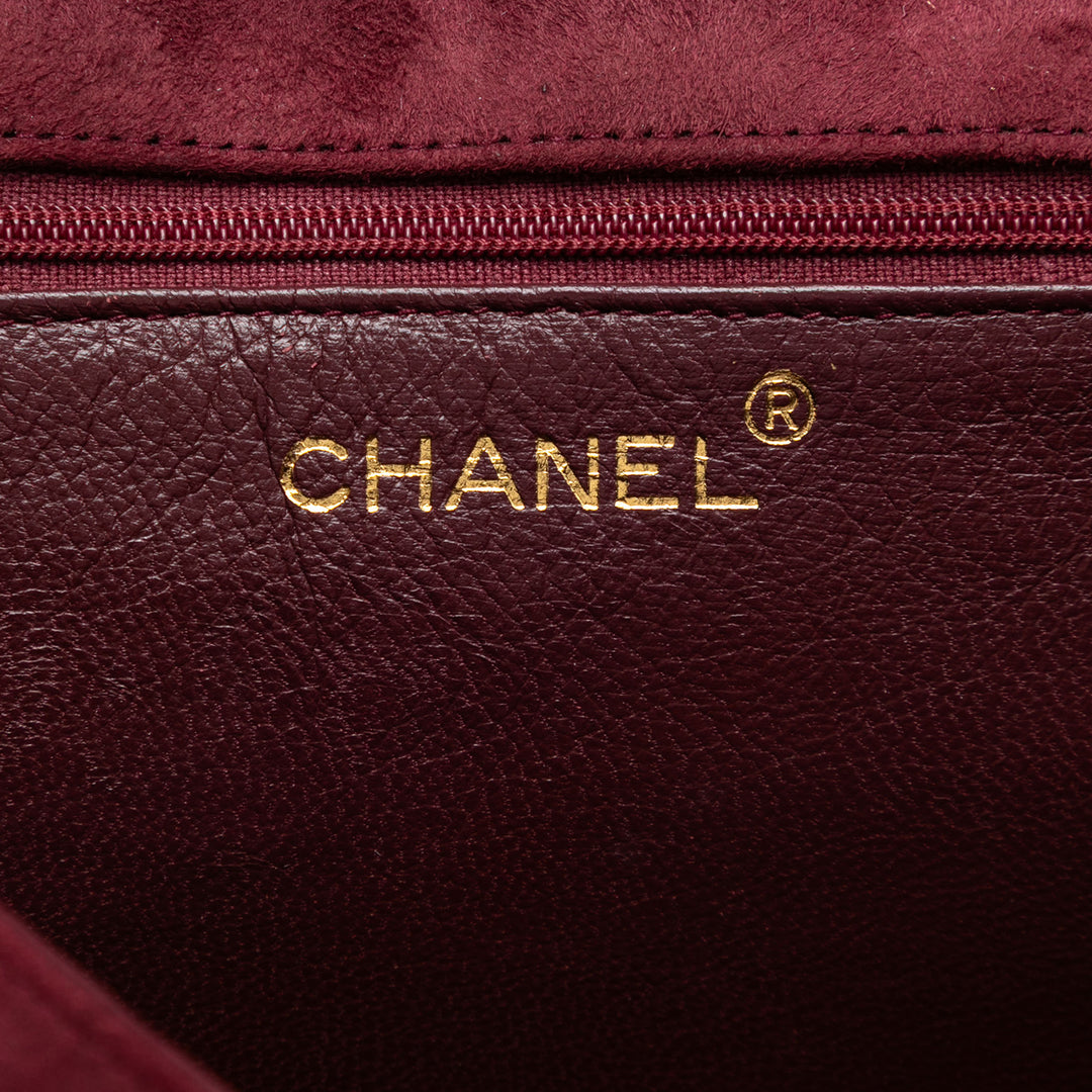 Chanel CC Matelassé Daim Diamond Rabat intégral