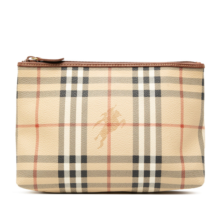 Burberry Haymarket Check Coated Toile Pochette