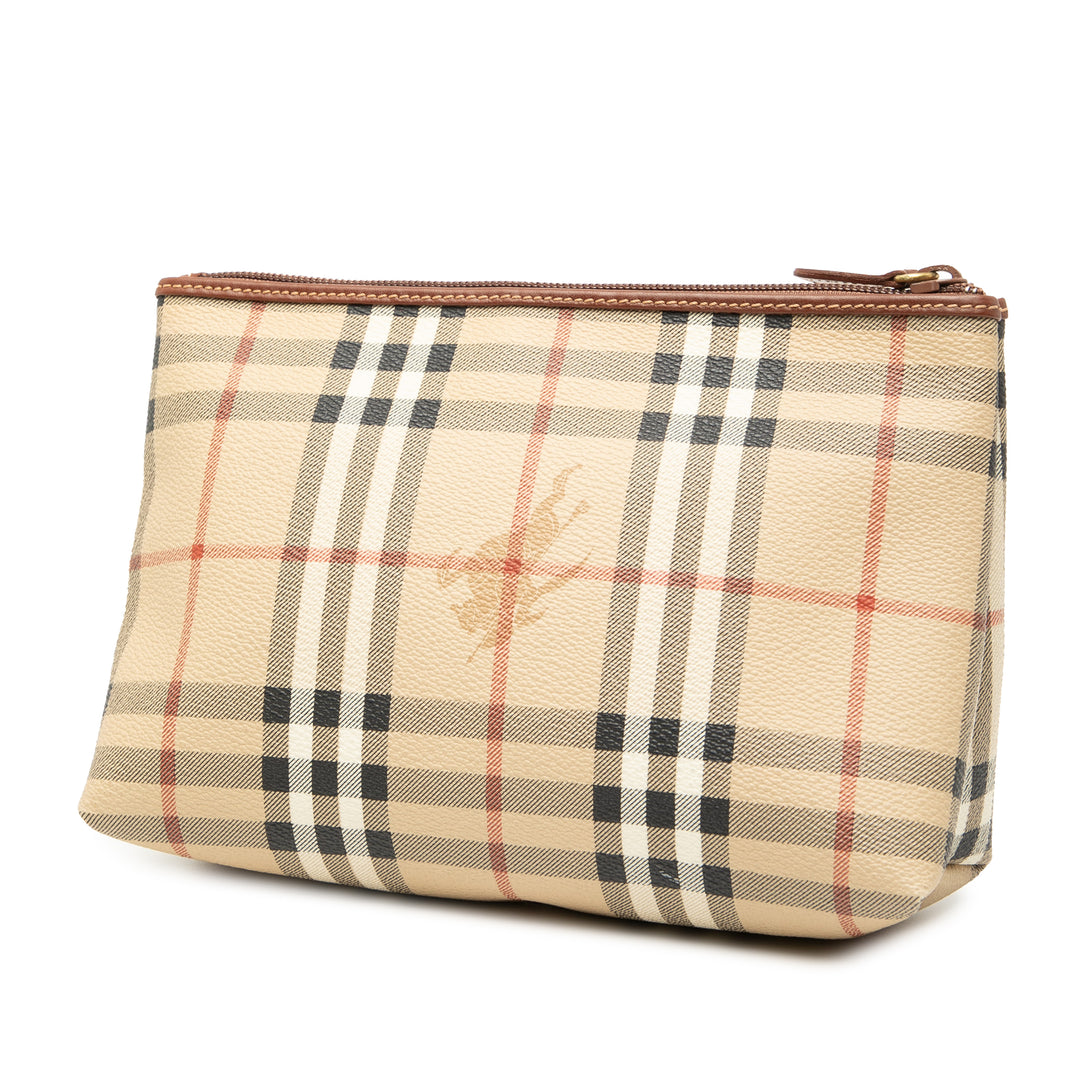 Burberry Haymarket Check Coated Toile Pochette