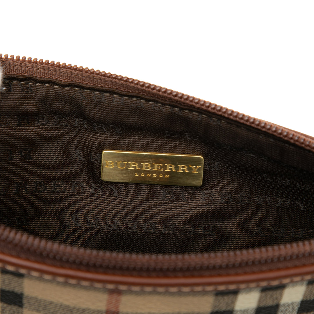 Burberry Haymarket Check Coated Toile Pochette