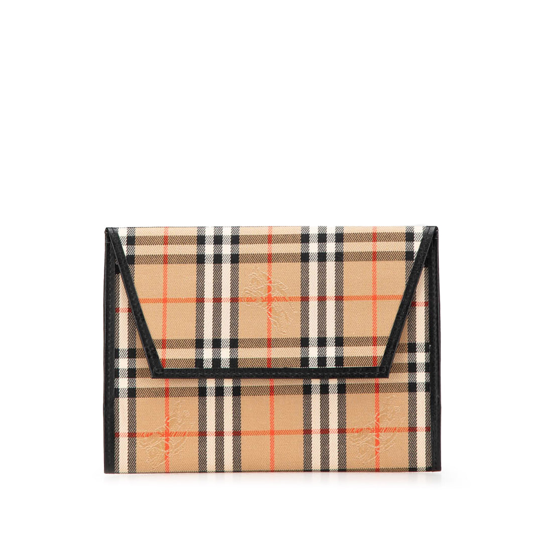 Haymarket Check Canvas Notebook Cover Brown - Gaby Paris