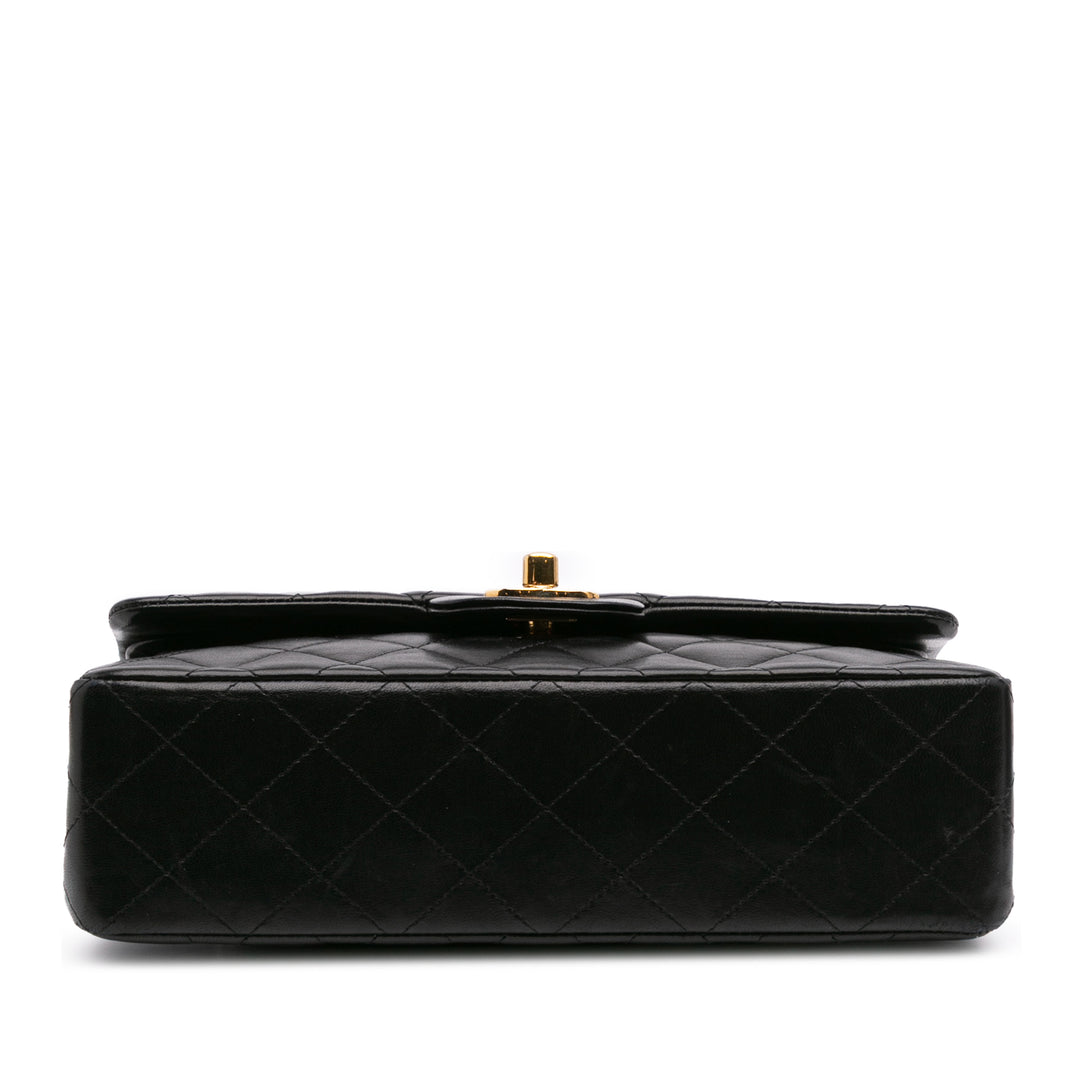 Small Classic Lambskin Double Flap Black - Gaby Paris