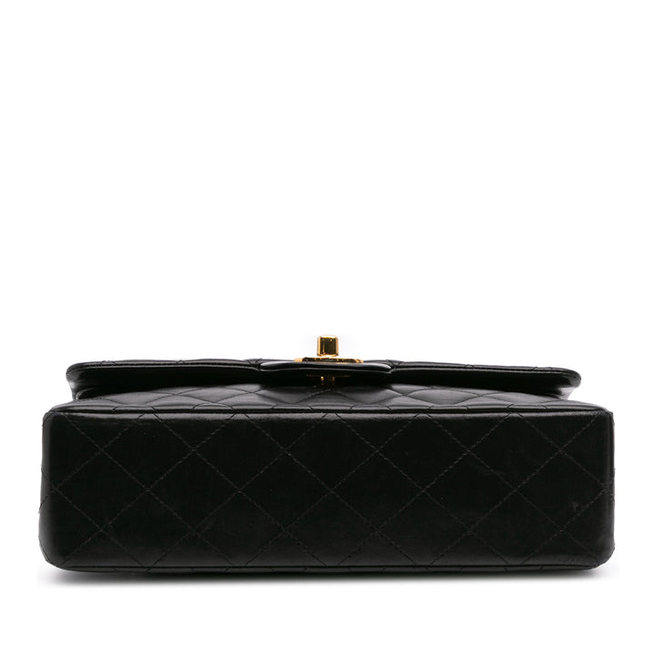 Small Classic Lambskin Double Flap Black - Gaby Paris