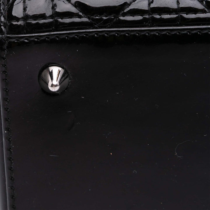 Medium Patent Cannage Lady Dior Black - Gaby Paris