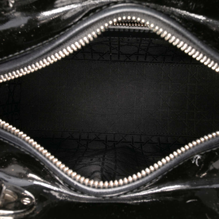 Medium Patent Cannage Lady Dior Black - Gaby Paris