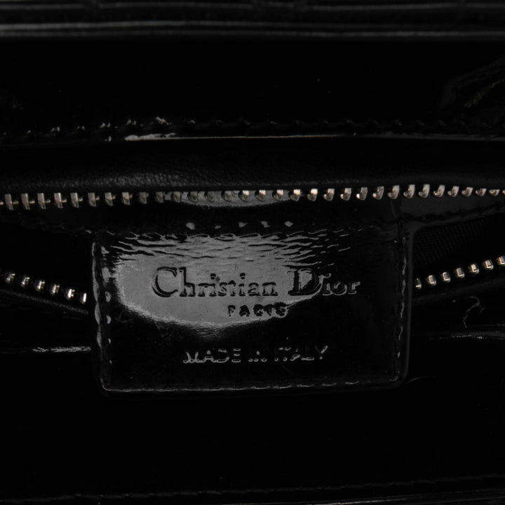 Medium Patent Cannage Lady Dior Black - Gaby Paris