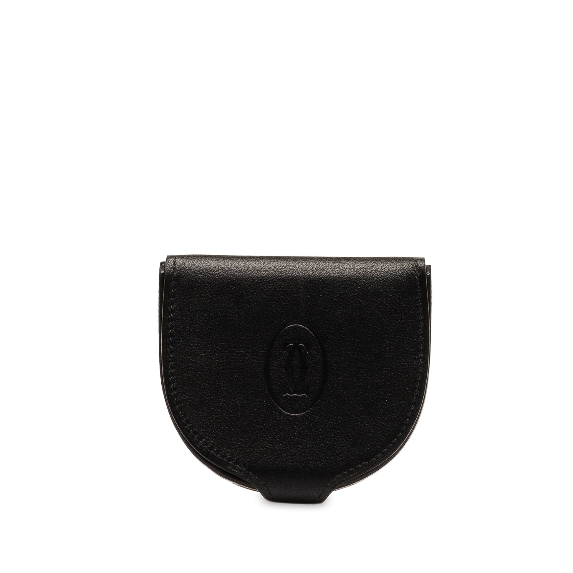 Must de Cartier Leather Coin Pouch Black - Gaby Paris