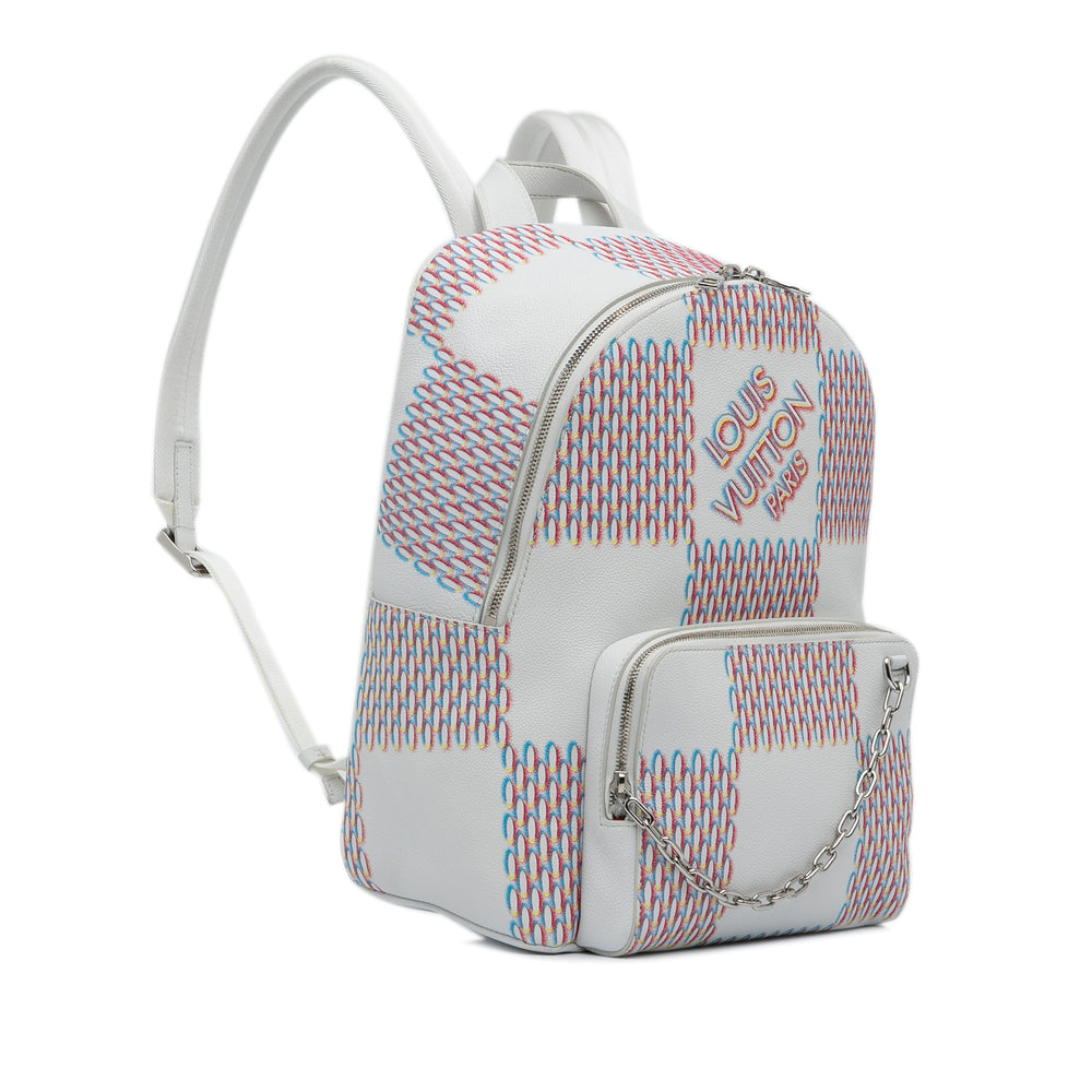 Damier Spray Racer Backpack White - Gaby Paris