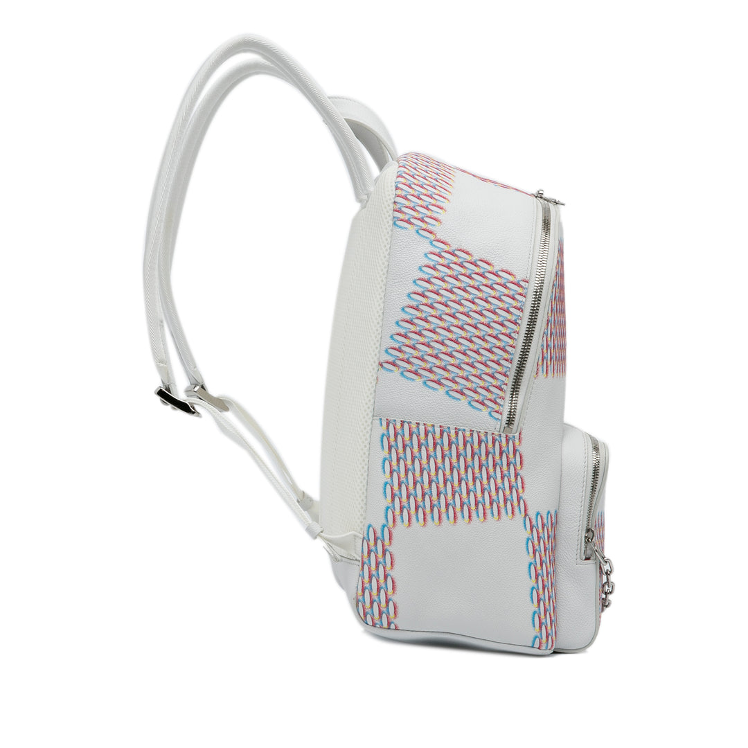 Damier Spray Racer Backpack White - Gaby Paris