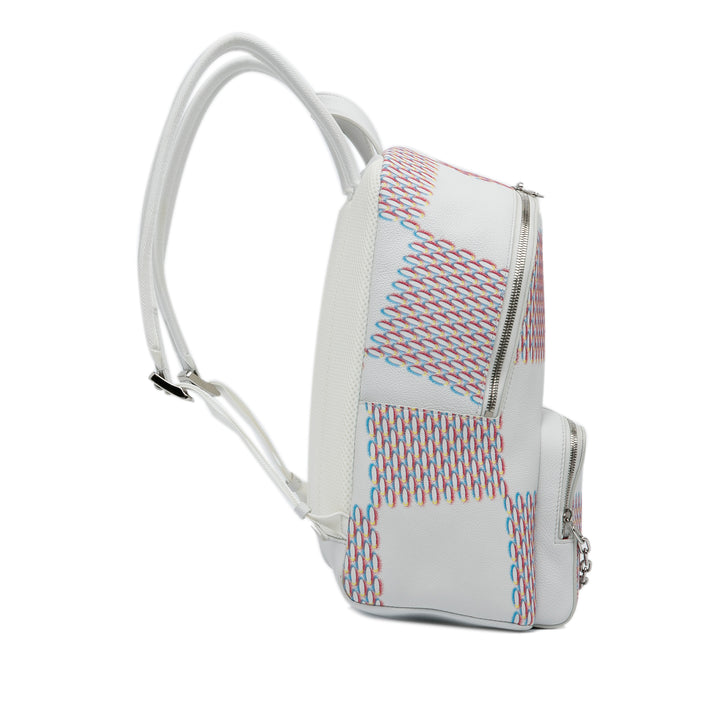 Damier Spray Racer Backpack White - Gaby Paris