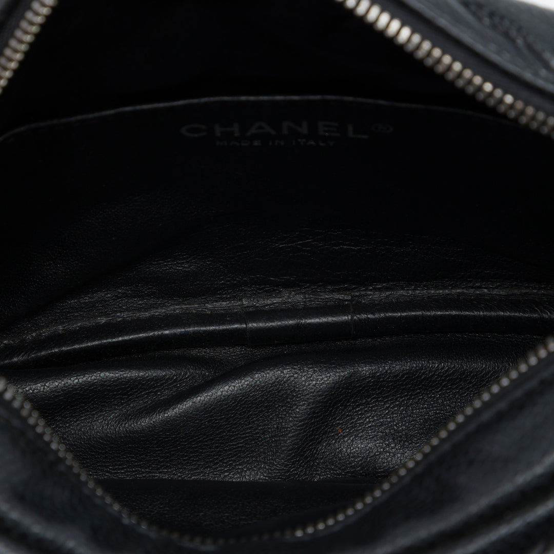 Chanel Sac caméra CC Chevron Cuir caviar Noir – vue 4 – GABY PARIS