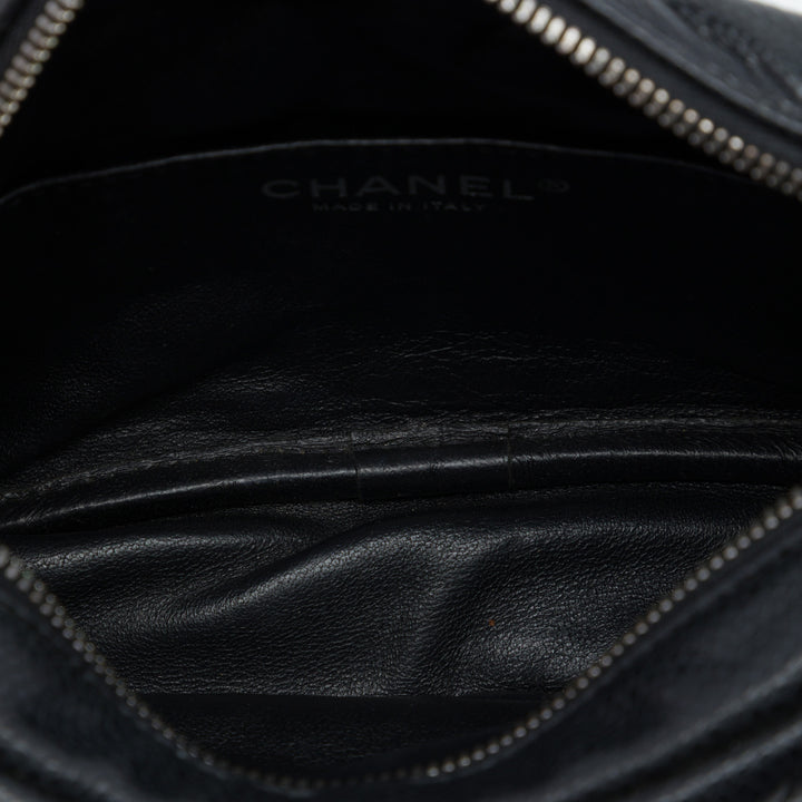Chanel Sac caméra CC Chevron Cuir caviar Noir – vue 4 – GABY PARIS
