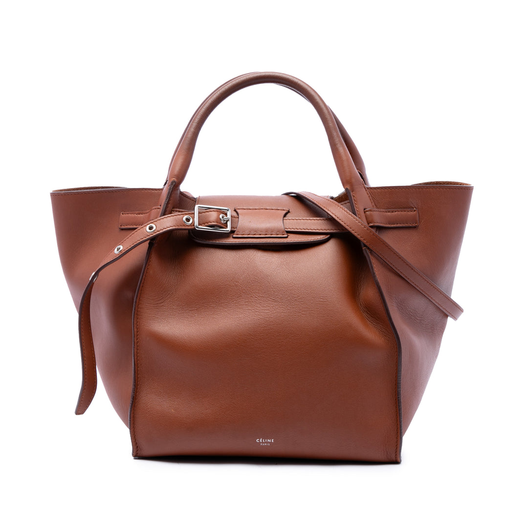 Celine Sac à main Big Petit Cuir de veau lisse Marron – vue principale – GABY PARIS