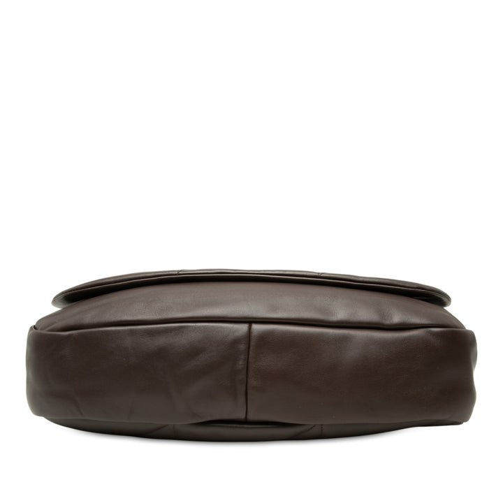 Matelassé Jamie 4.3 Sac Grand Cuir d'agneau Marron