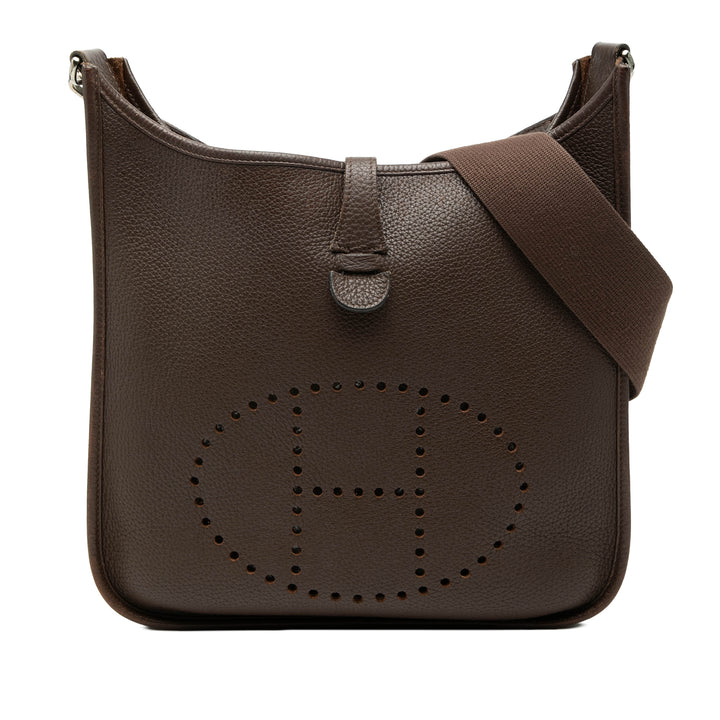 Hermès Evelyne I PM Clémence Marron – vue principale – GABY PARIS