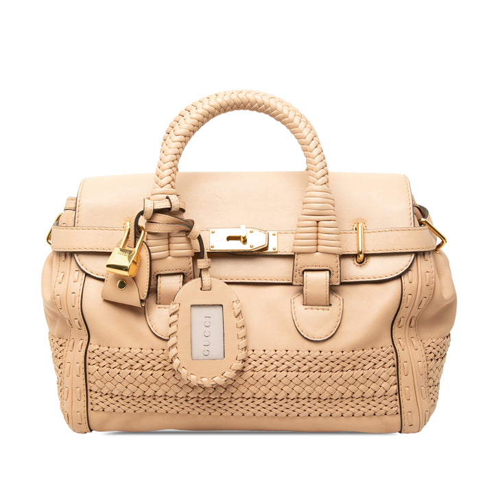 Gucci Sac à main Handmade Moyen Cuir de veau Beige – vue principale – GABY PARIS