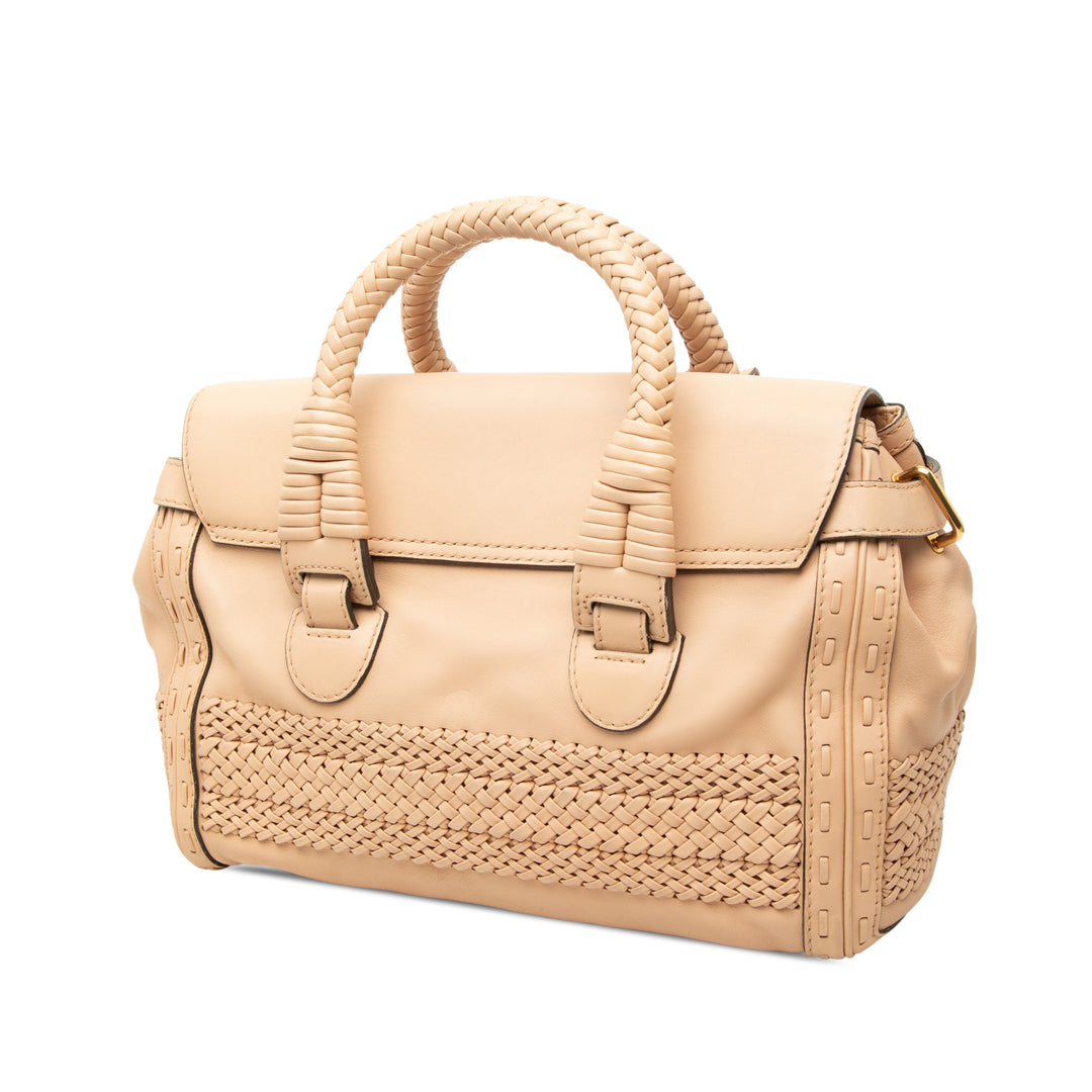 Gucci Sac à main Handmade Moyen Cuir de veau Beige – vue 2 – GABY PARIS