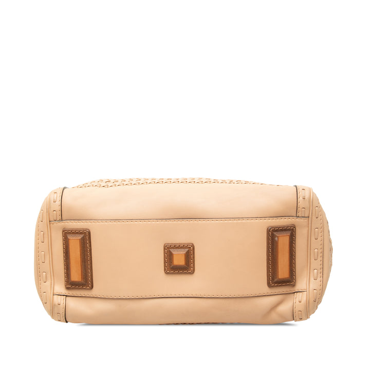 Gucci Sac à main Handmade Moyen Cuir de veau Beige – vue 3 – GABY PARIS
