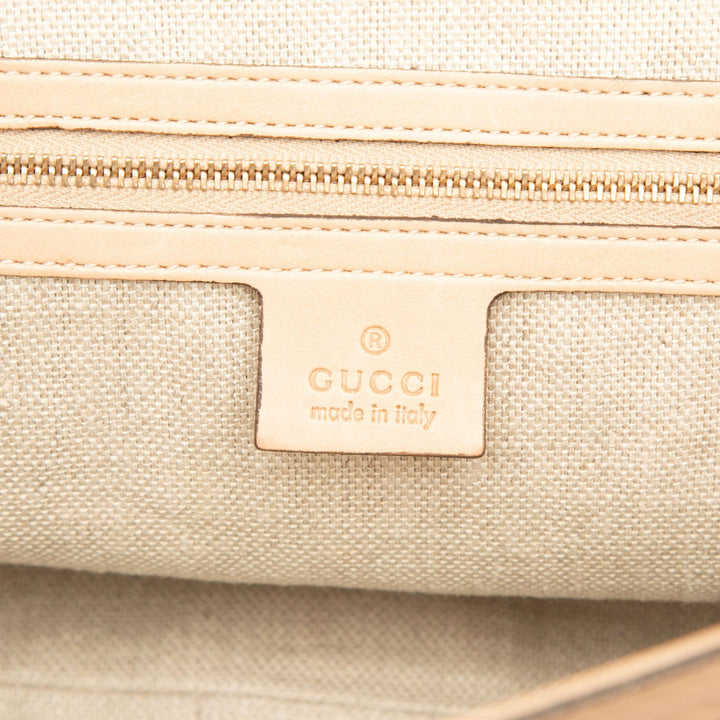 Gucci Sac à main Handmade Moyen Cuir de veau Beige – vue 5 – GABY PARIS