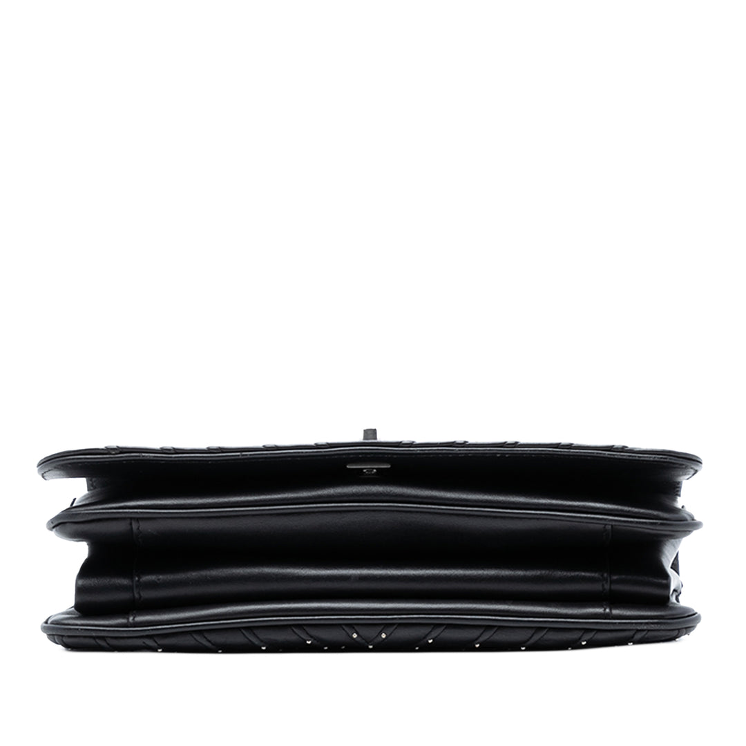 Chanel Chevron Cuir d’agneau Stud Wars à rabat