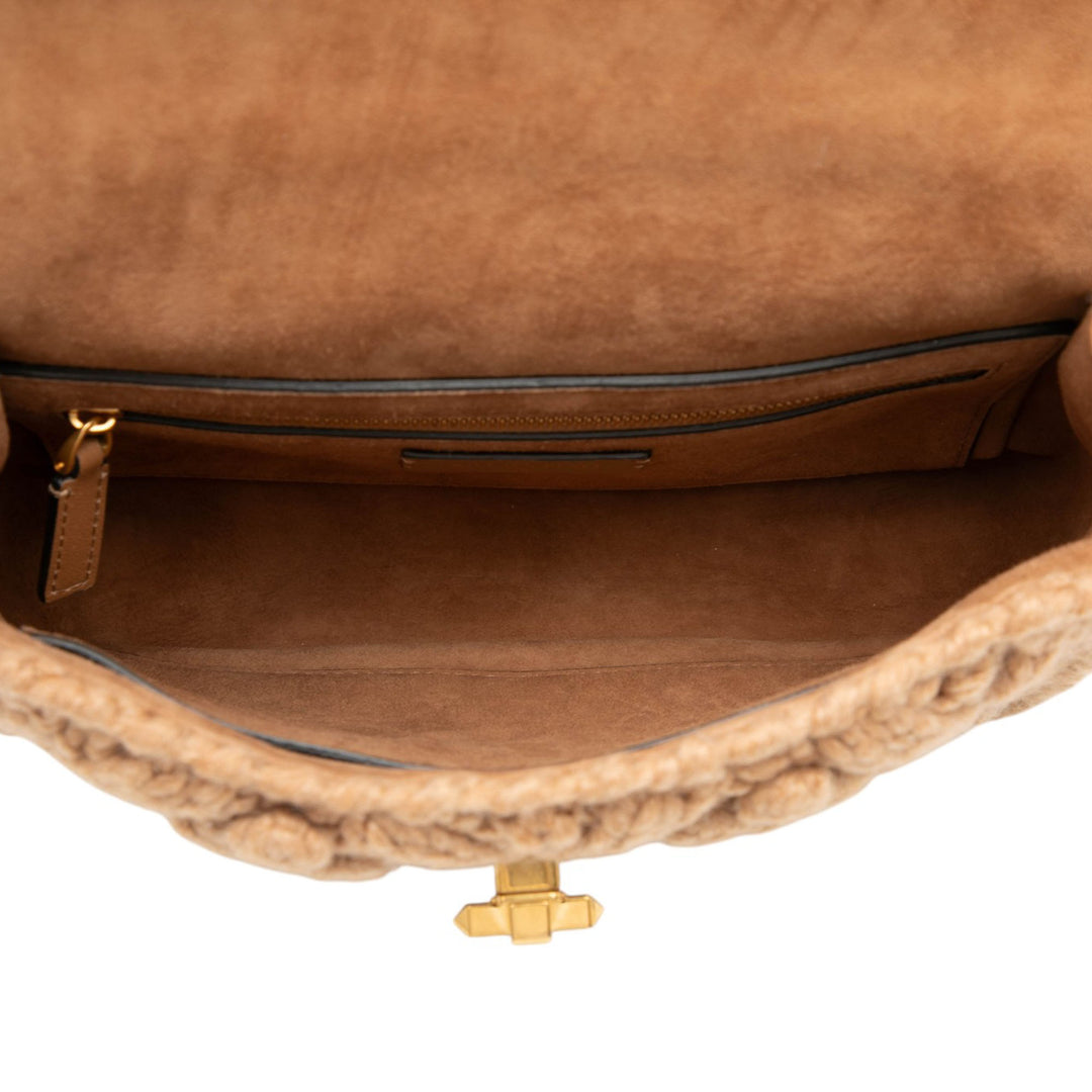Knit Roman Stud Sac Moyen Beige