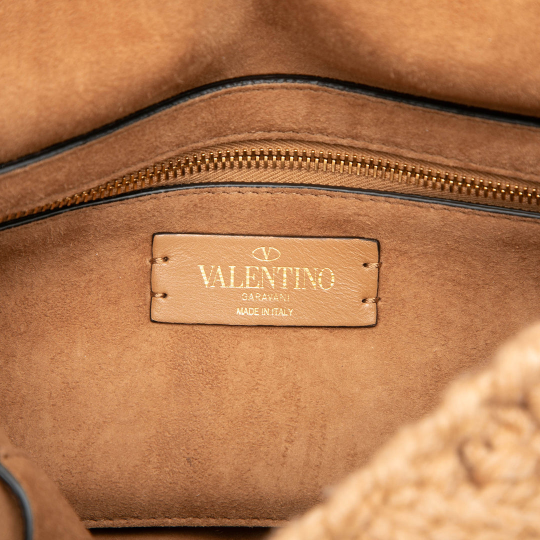 Knit Roman Stud Sac Moyen Beige