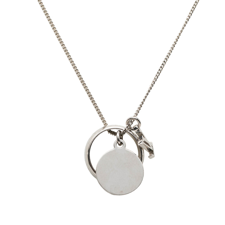 Louis Vuitton Collier Brass Charms Monogram Argenté – vue 3 – GABY PARIS