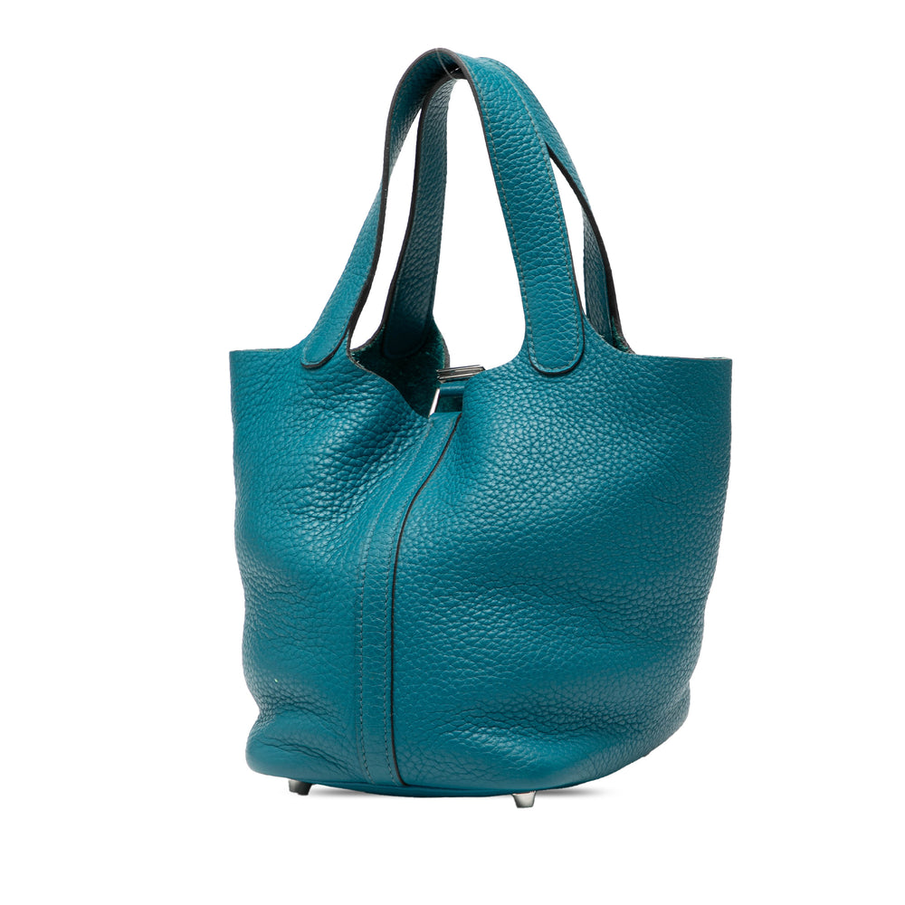 Hermès Sac à main Picotin Lock 18 Clémence Bleu – vue 2 – GABY PARIS