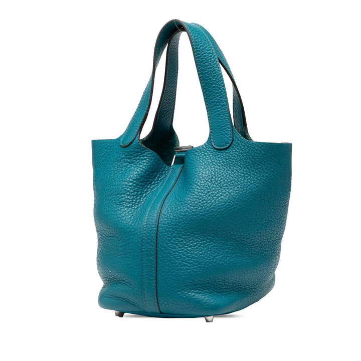 Hermès Sac à main Picotin Lock 18 Clémence Bleu – vue 2 – GABY PARIS