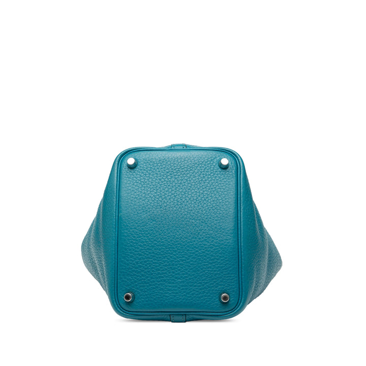 Hermès Sac à main Picotin Lock 18 Clémence Bleu – vue 3 – GABY PARIS