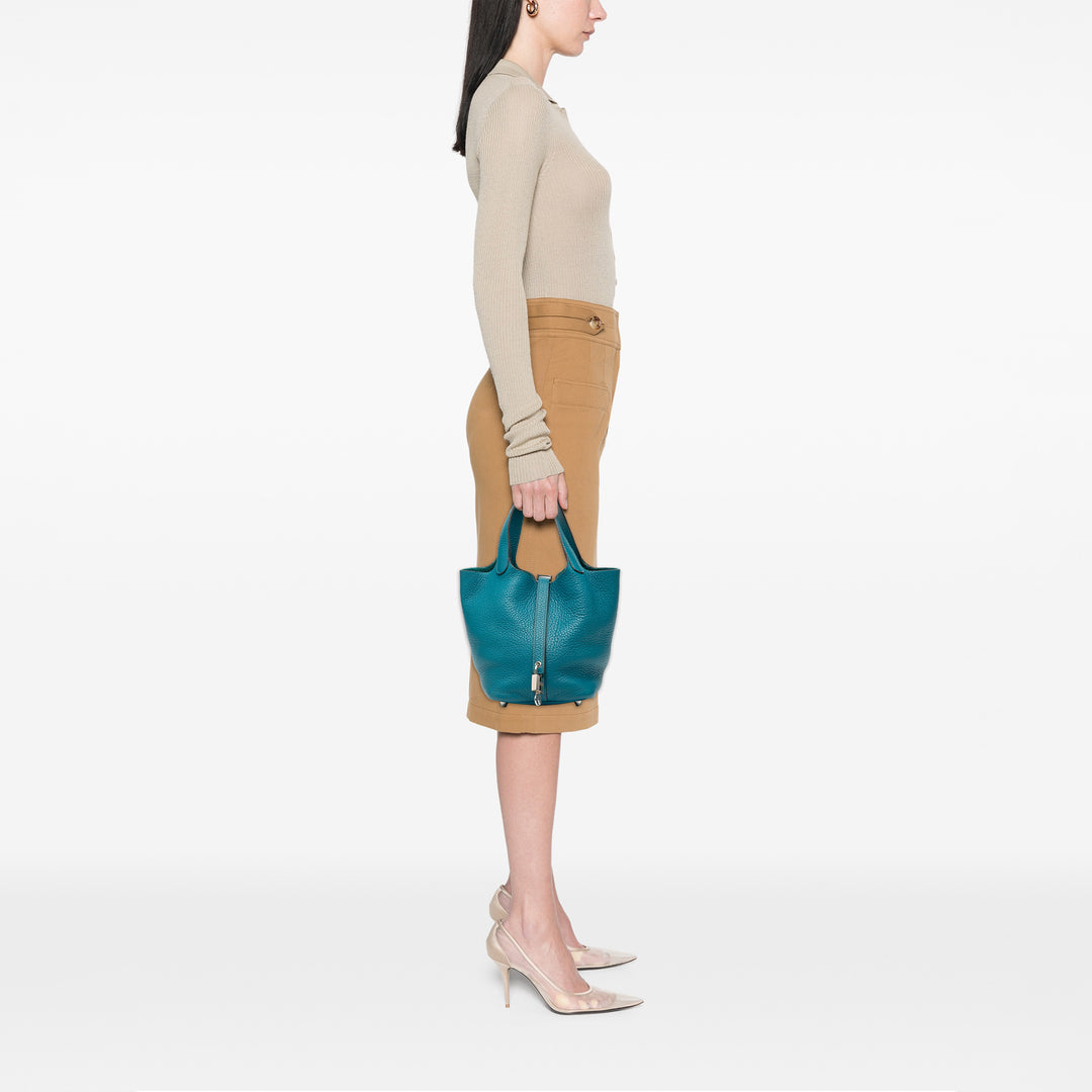 Hermès Sac à main Picotin Lock 18 Clémence Bleu – vue 9 – GABY PARIS