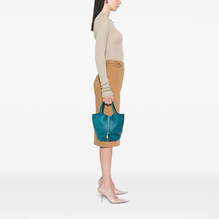 Hermès Sac à main Picotin Lock 18 Clémence Bleu – vue 9 – GABY PARIS