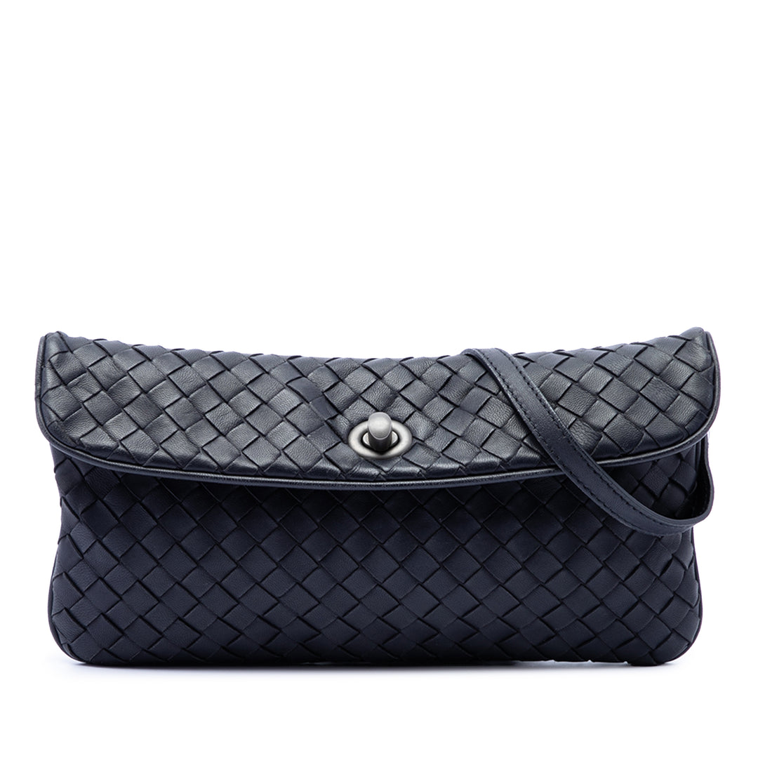 Bottega Veneta Mini Nappa Intrecciato Turn Lock Sac porté croisé