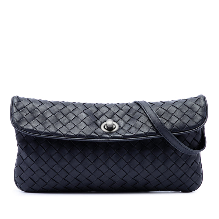 Bottega Veneta Mini Nappa Intrecciato Turn Lock Sac porté croisé