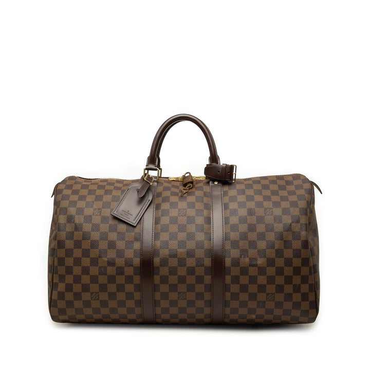 Louis Vuitton Keepall 50 Damier Ébène Marron – vue principale – GABY PARIS