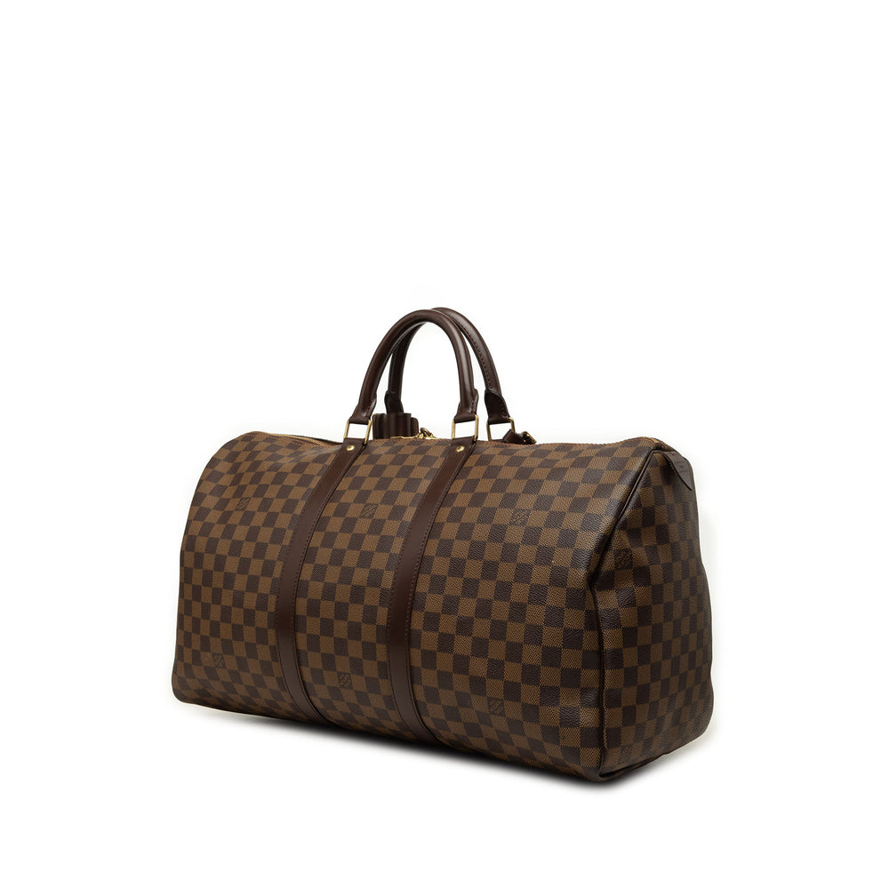 Louis Vuitton Keepall 50 Damier Ébène Marron – vue 2 – GABY PARIS