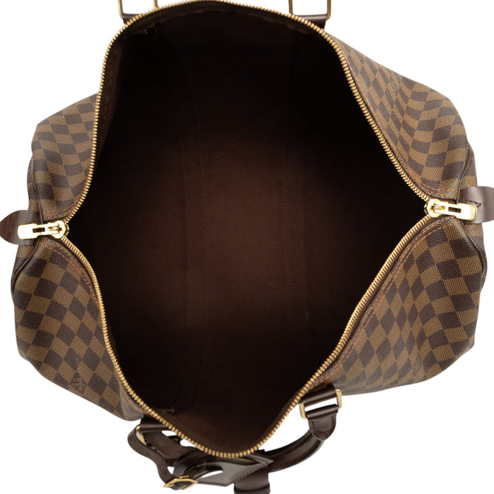Louis Vuitton Keepall 50 Damier Ébène Marron – vue 4 – GABY PARIS