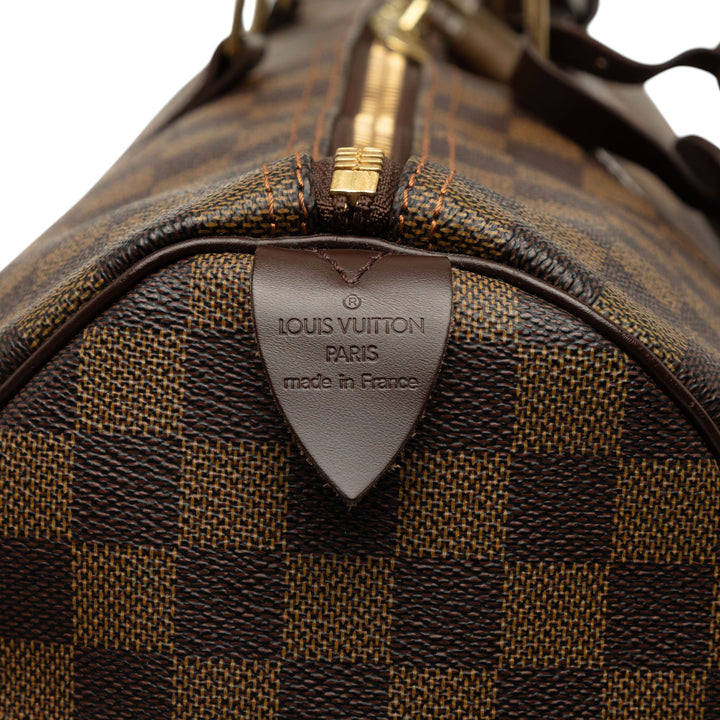Louis Vuitton Keepall 50 Damier Ébène Marron – vue 5 – GABY PARIS