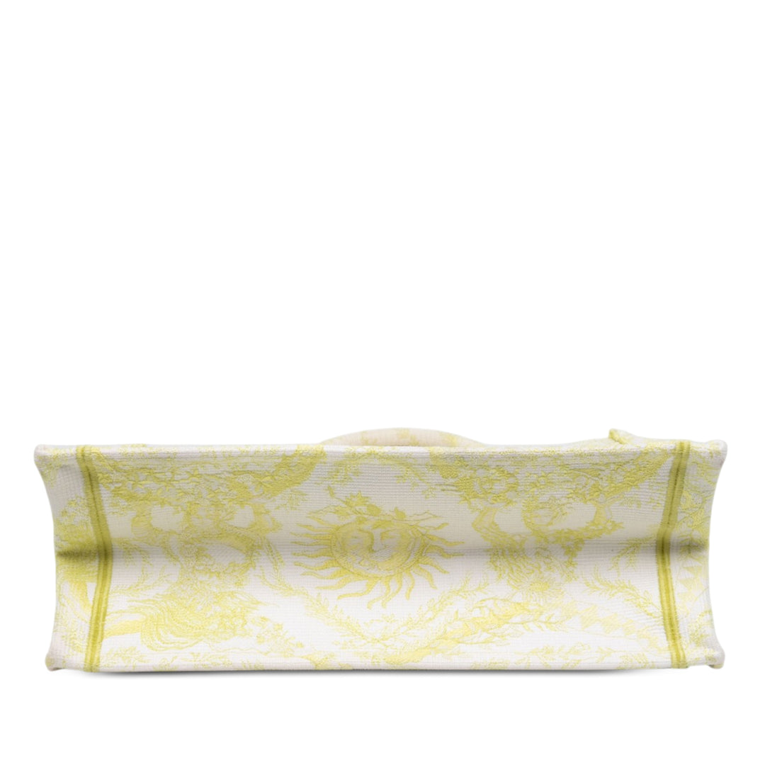 Dior brodé de Jouy Soleil Lady D-Lite Moyen Blanc – vue 3 – GABY PARIS