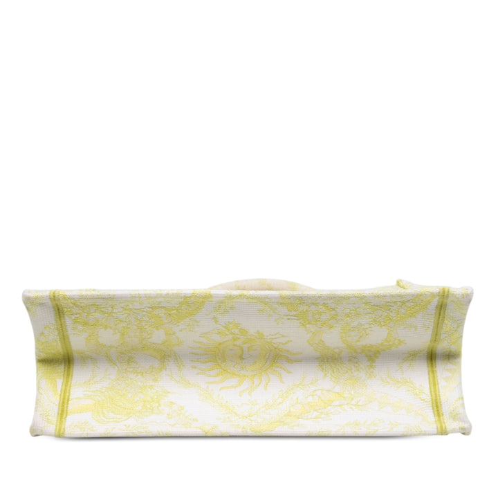 Dior brodé de Jouy Soleil Lady D-Lite Moyen Blanc – vue 3 – GABY PARIS