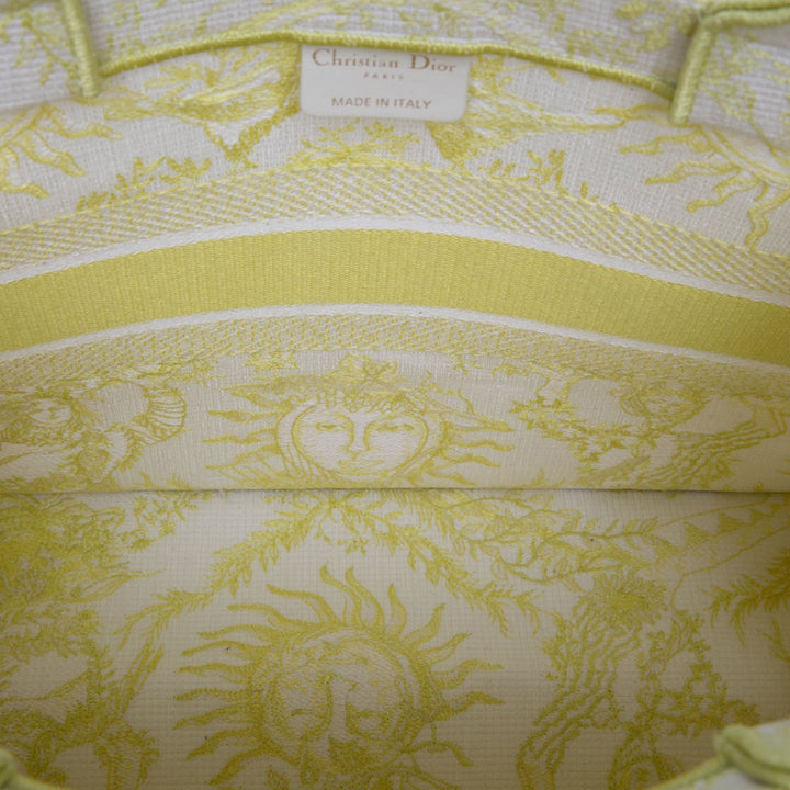 Dior brodé de Jouy Soleil Lady D-Lite Moyen Blanc – vue 4 – GABY PARIS