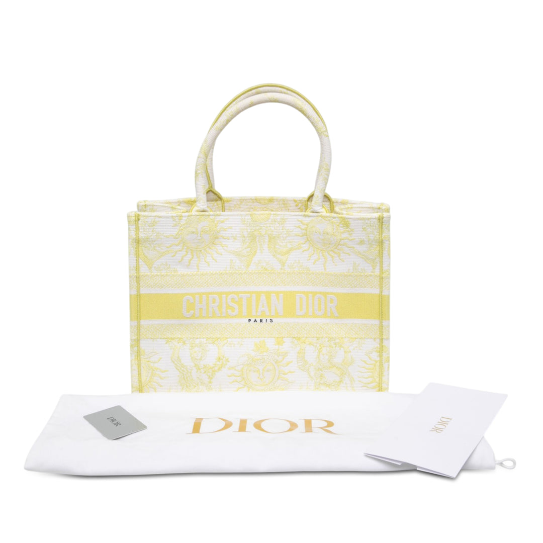 Dior brodé de Jouy Soleil Lady D-Lite Moyen Blanc – vue 7 – GABY PARIS
