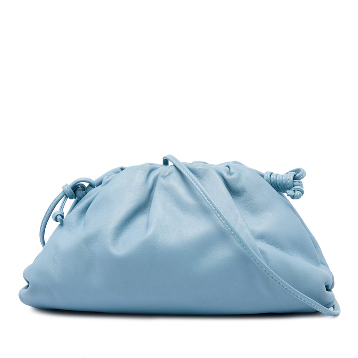 Bottega Veneta Pochette The Mini Cuir d'agneau Bleu – vue principale – GABY PARIS