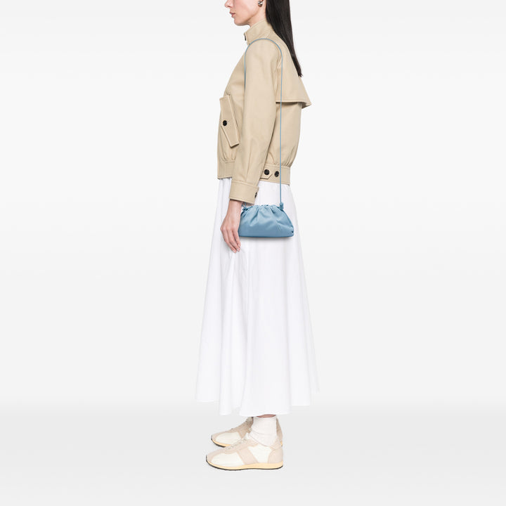 Bottega Veneta Pochette The Mini Cuir d'agneau Bleu – vue 5 – GABY PARIS