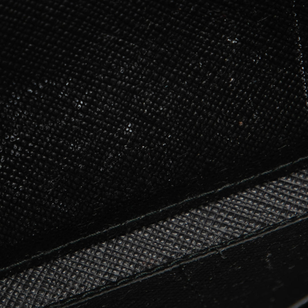 Deux volets Portefeuille long Saffiano Noir